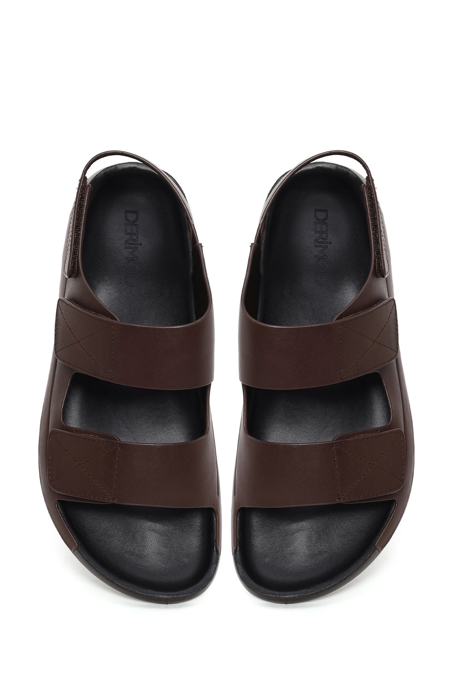 Male Brown Strapped Leather Sandals