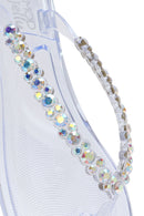 Women's Transparent Flip Flops with Stones Jelly Slippers | Derimod