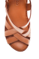 Women's Tan Leather Comfort Sandals | Derimod