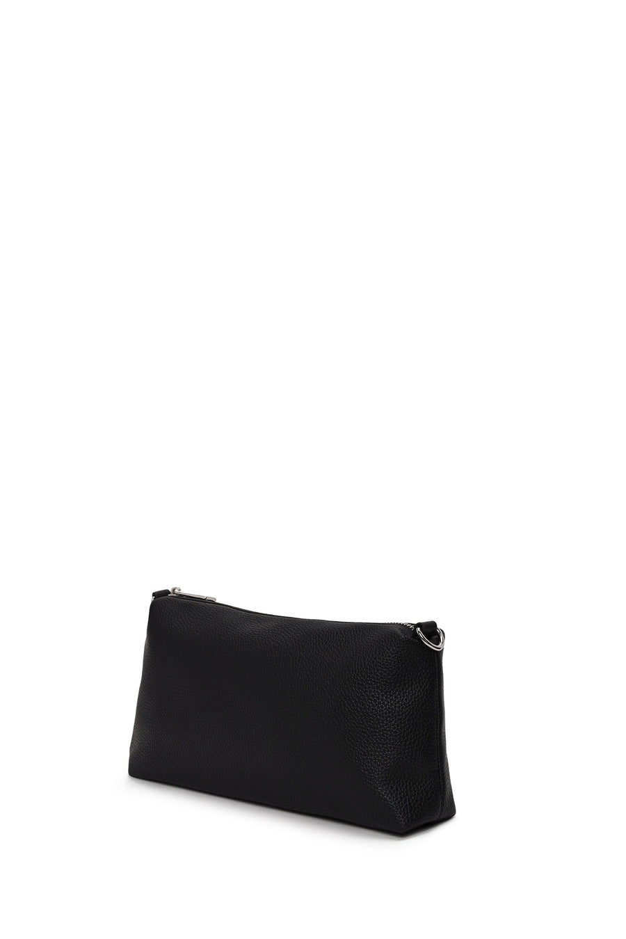 Woman Black Long-Strap Charm Shoulder Bag