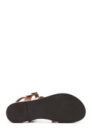 Women's Gold Buckle Metallic Leather Bodrum Sandals | Derimod