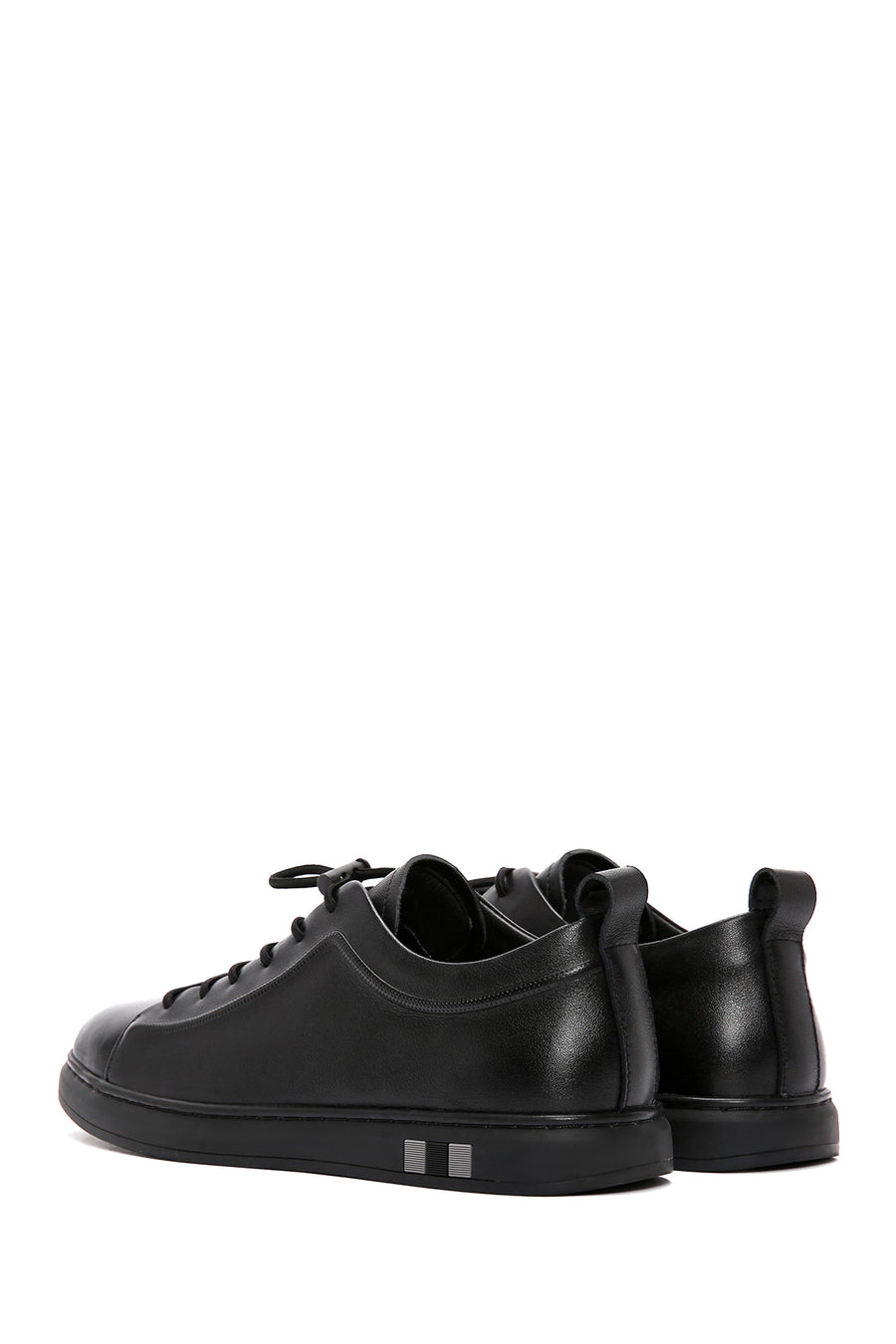 Erkek Siyah Deri Sneaker
