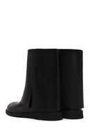 Woman Black Leather Boots | Derimod