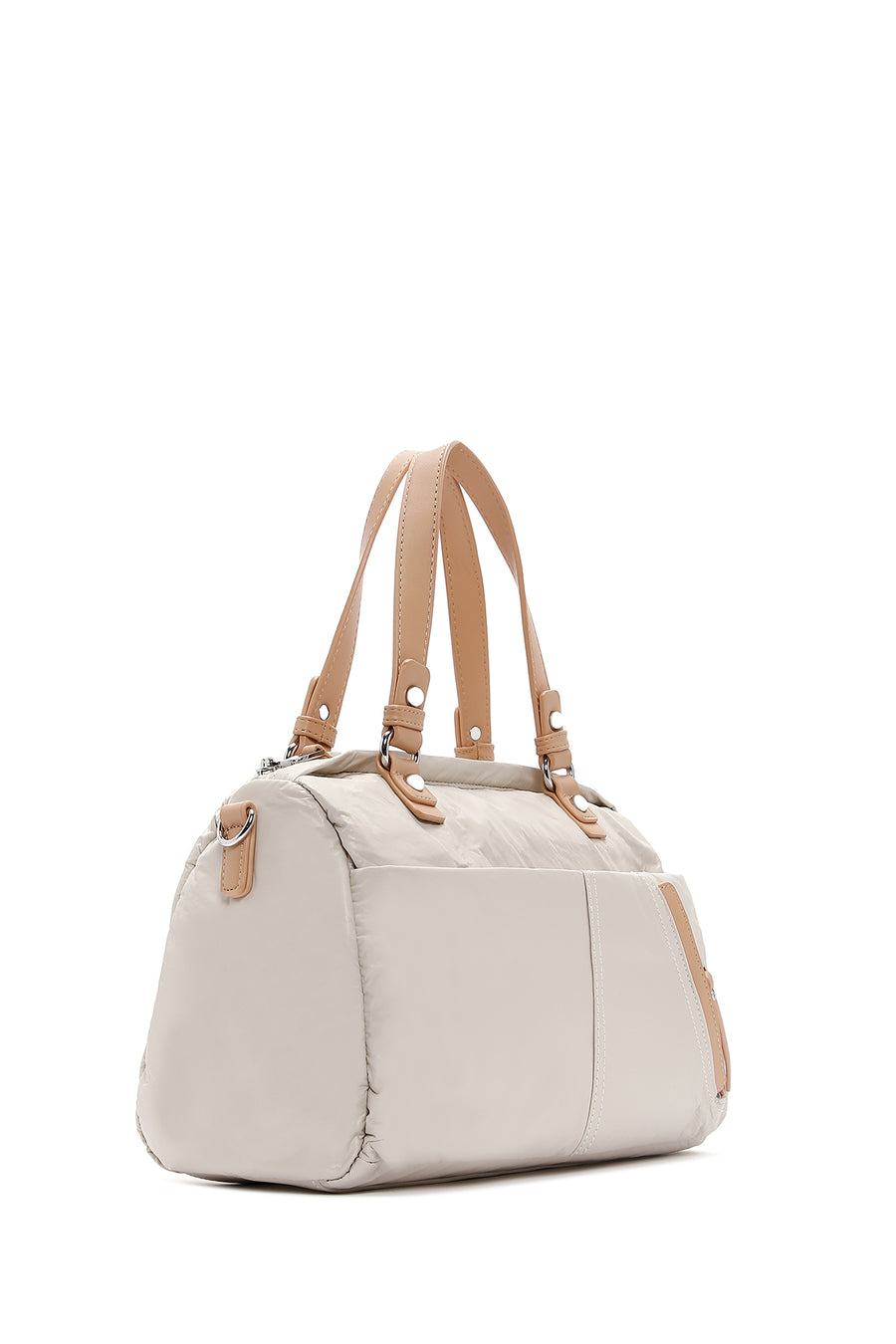 Women's Cream Long Strap Shoulder Bag