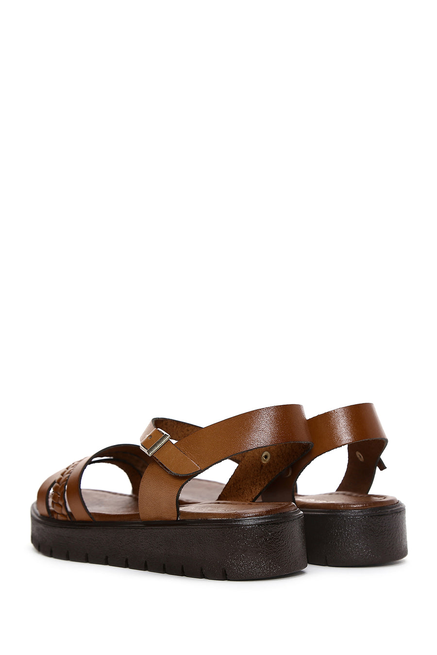 Women's Tan Ankle Strap Leather Bodrum Sandals