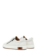 Men's White Lace-Up Leather Sneakers | Derimod