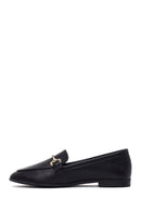Kadın Siyah Tokalı Deri Klasik Loafer | Derimod