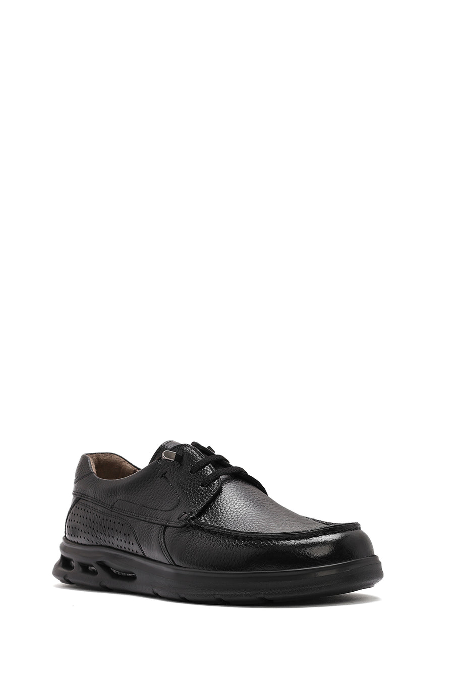 Men's Black Lace-up Leather Casual Shoes