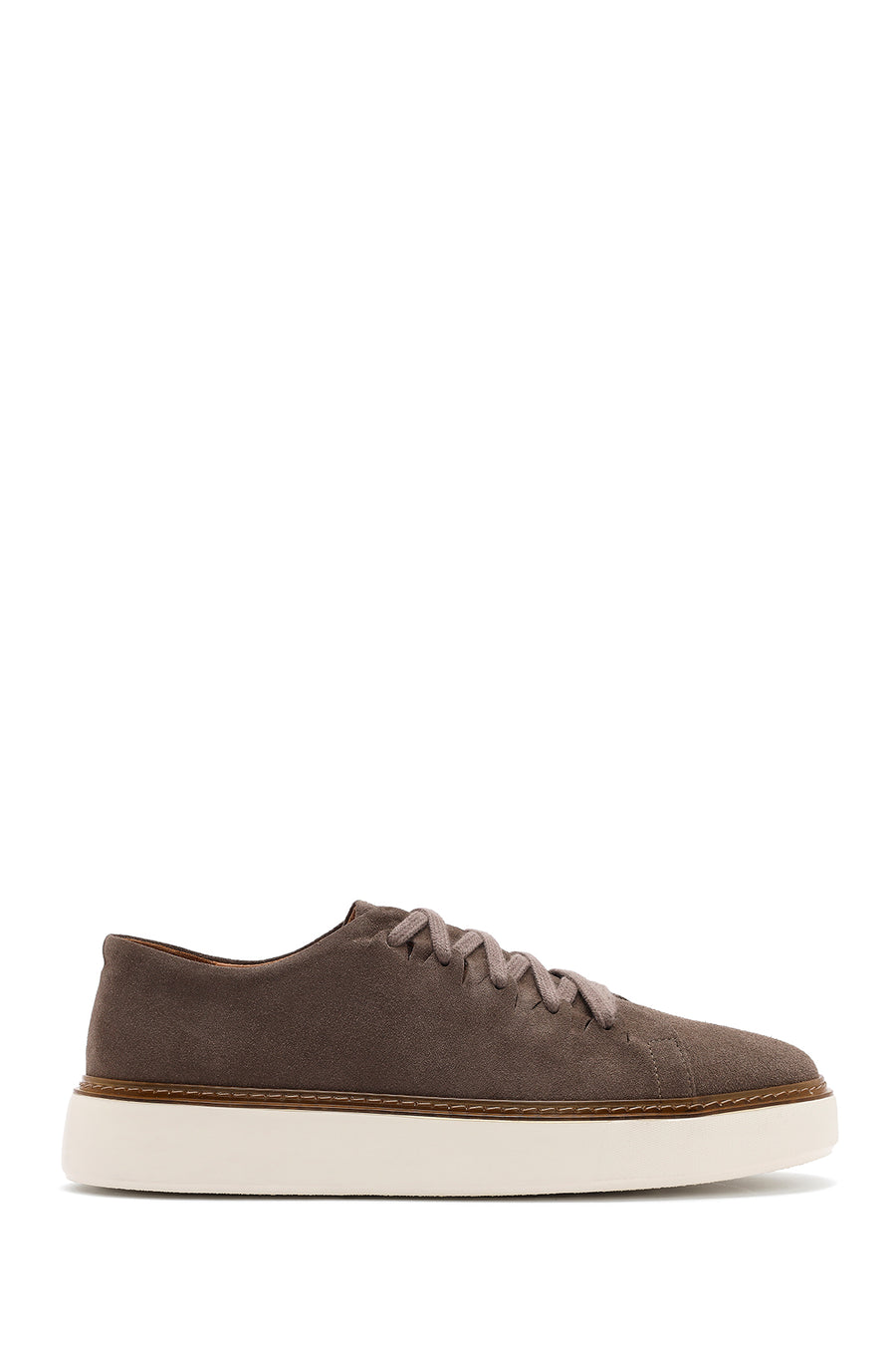 Men's Mink Lace-Up Thick Soled Suede Leather Sneaker 25SFD632010 | Derimod