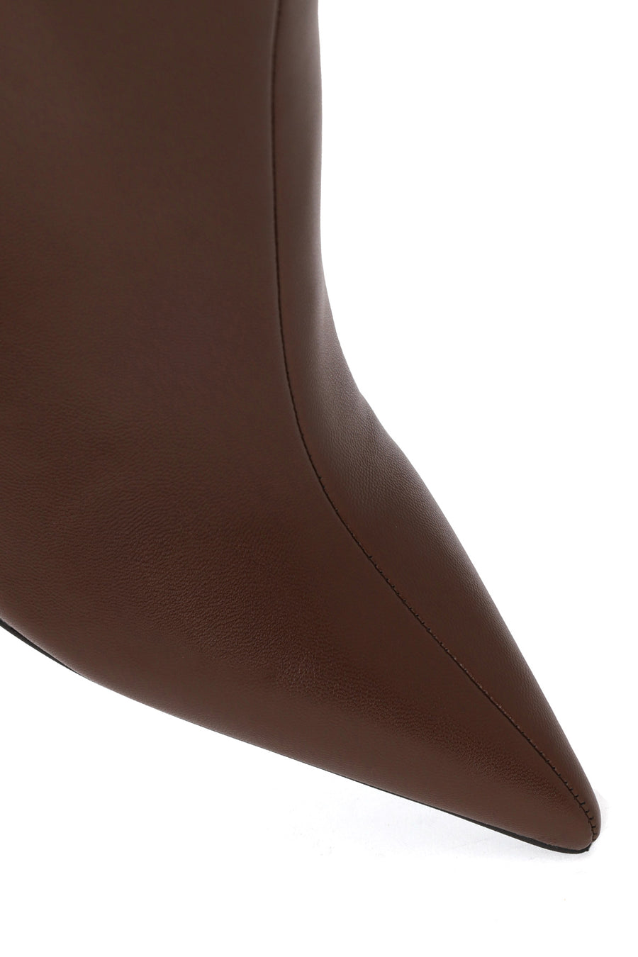 Woman Brown Zip Closure Wedge-Heel Boots