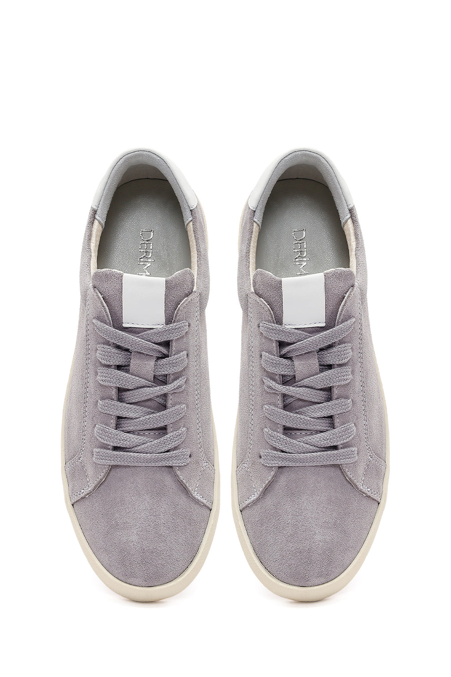 Kadın Gri Bağcıklı Süet Deri Sneaker