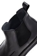 Male Black Leather Chelsea Boots | Derimod