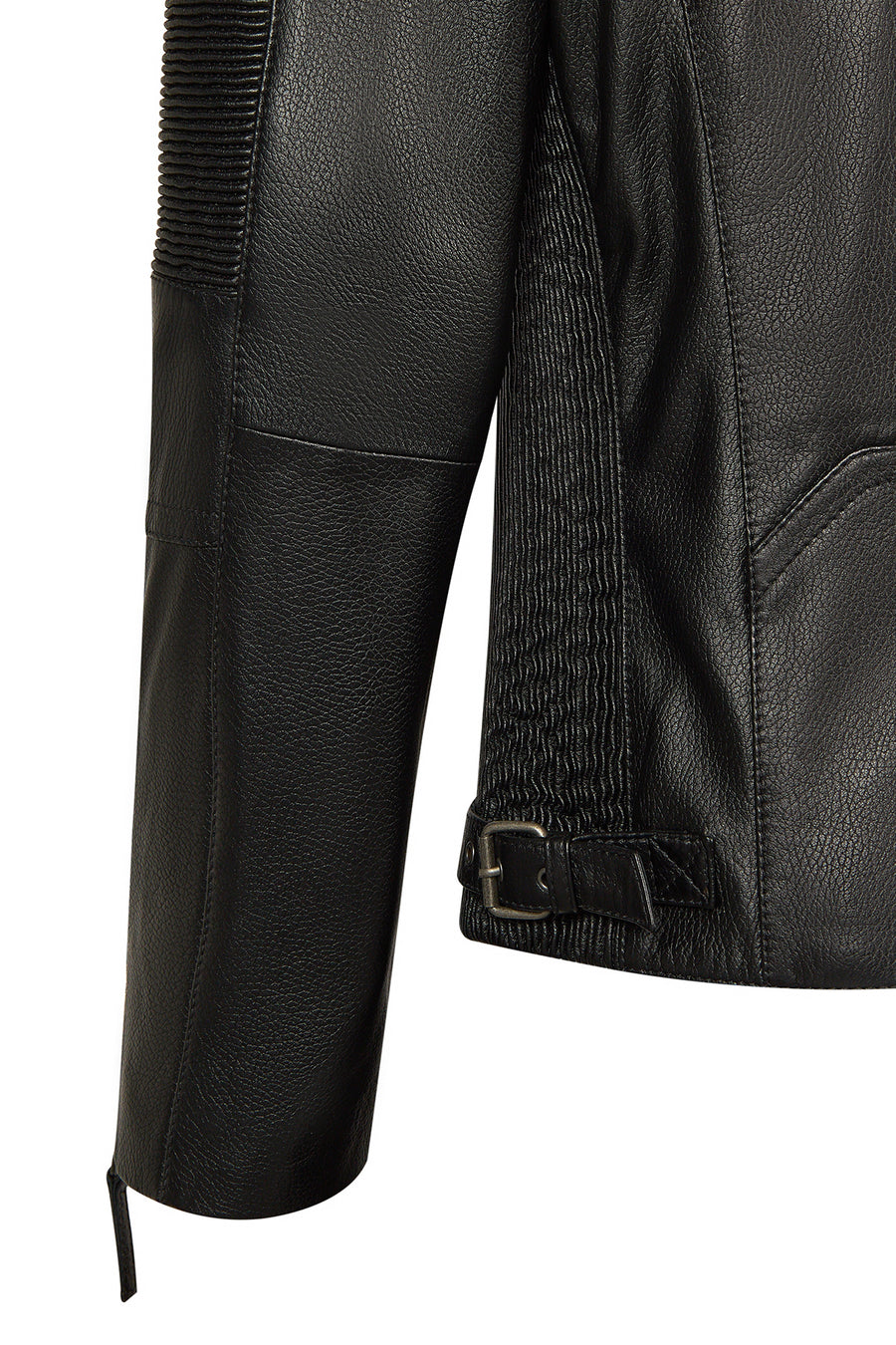 Lavine Erkek Siyah Slim-Fit Deri Ceket