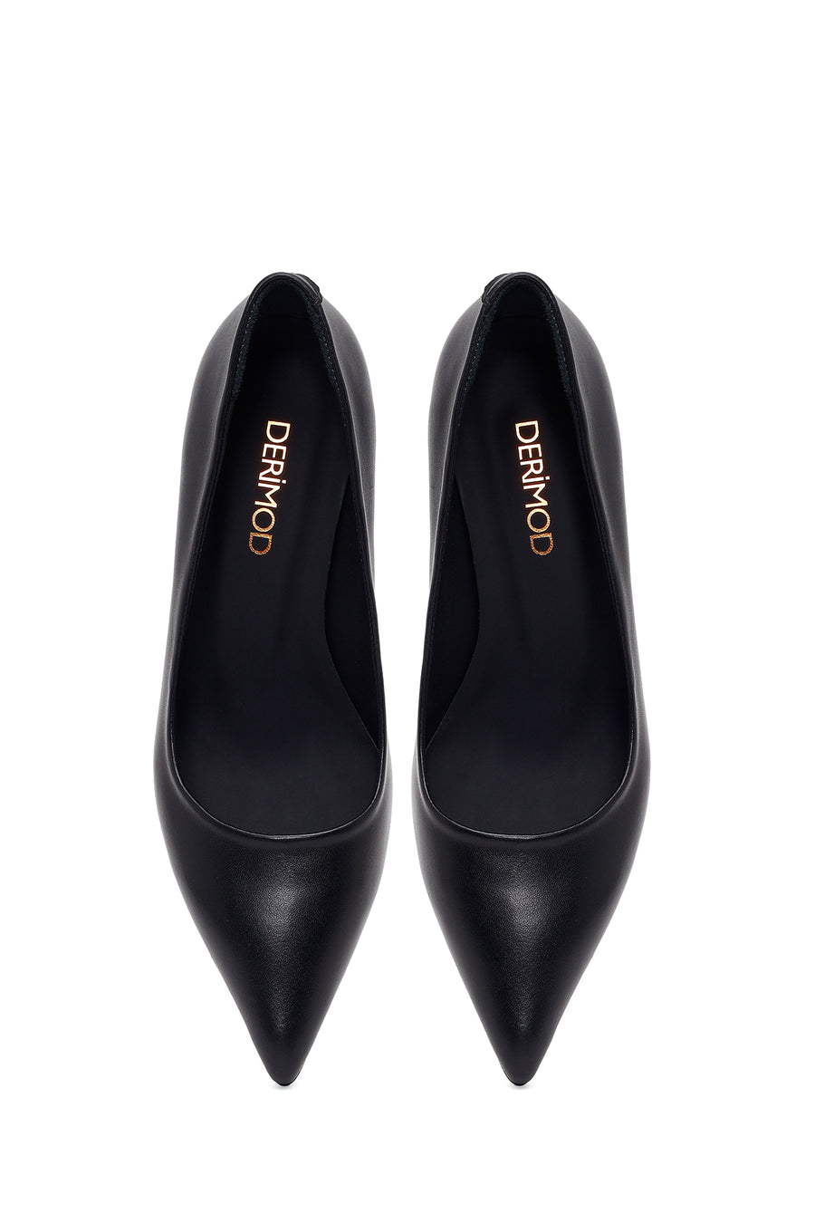 Kadın Siyah İnce Topuklu Deri Stiletto