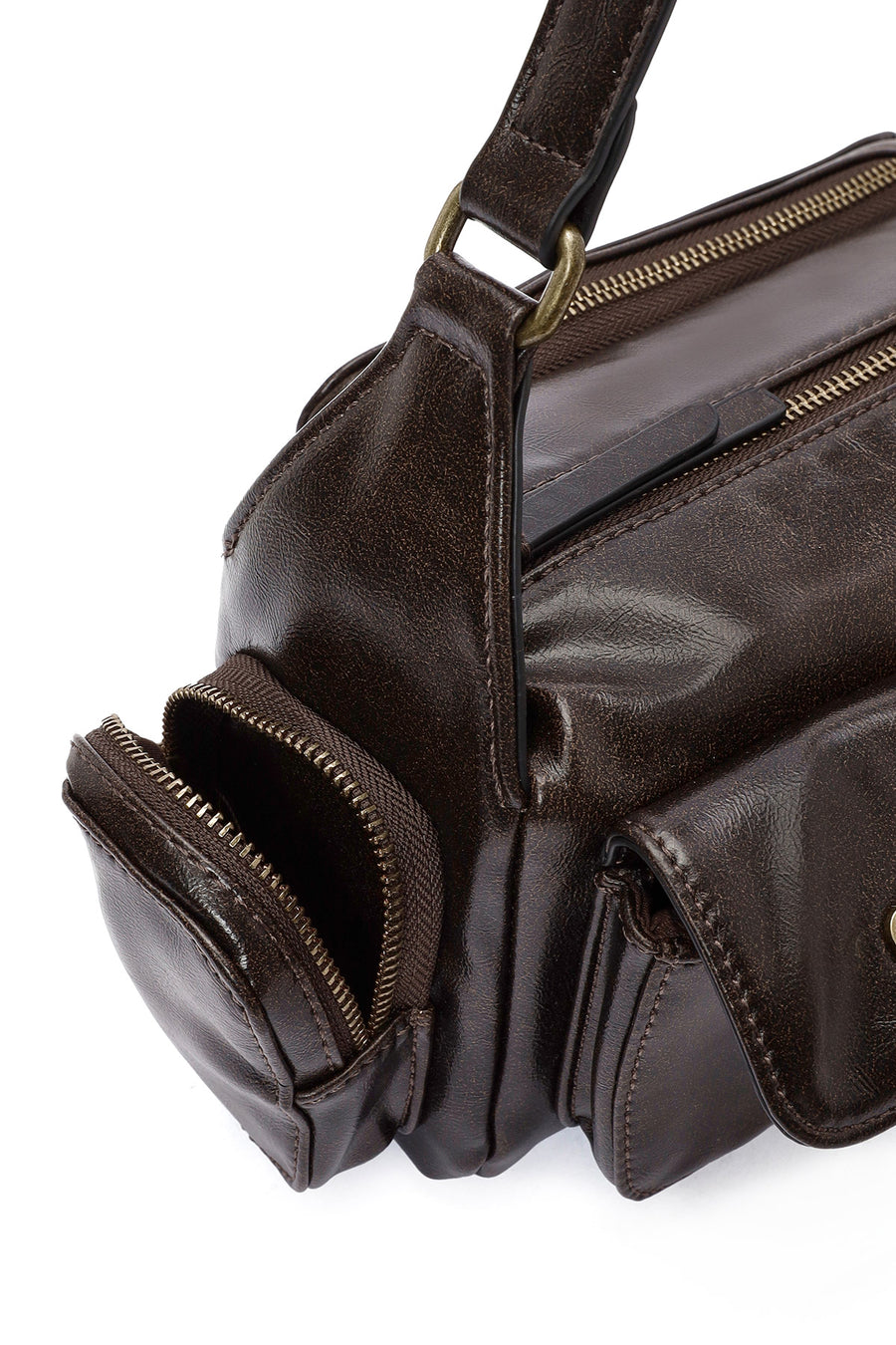 Women's Brown Long Strap Shoulder Bag