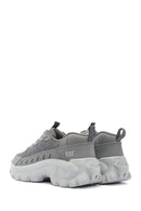 Caterpillar Men's Grey Intruder Essential Lace-Up Chunky Sole Leather Sneaker | Derimod