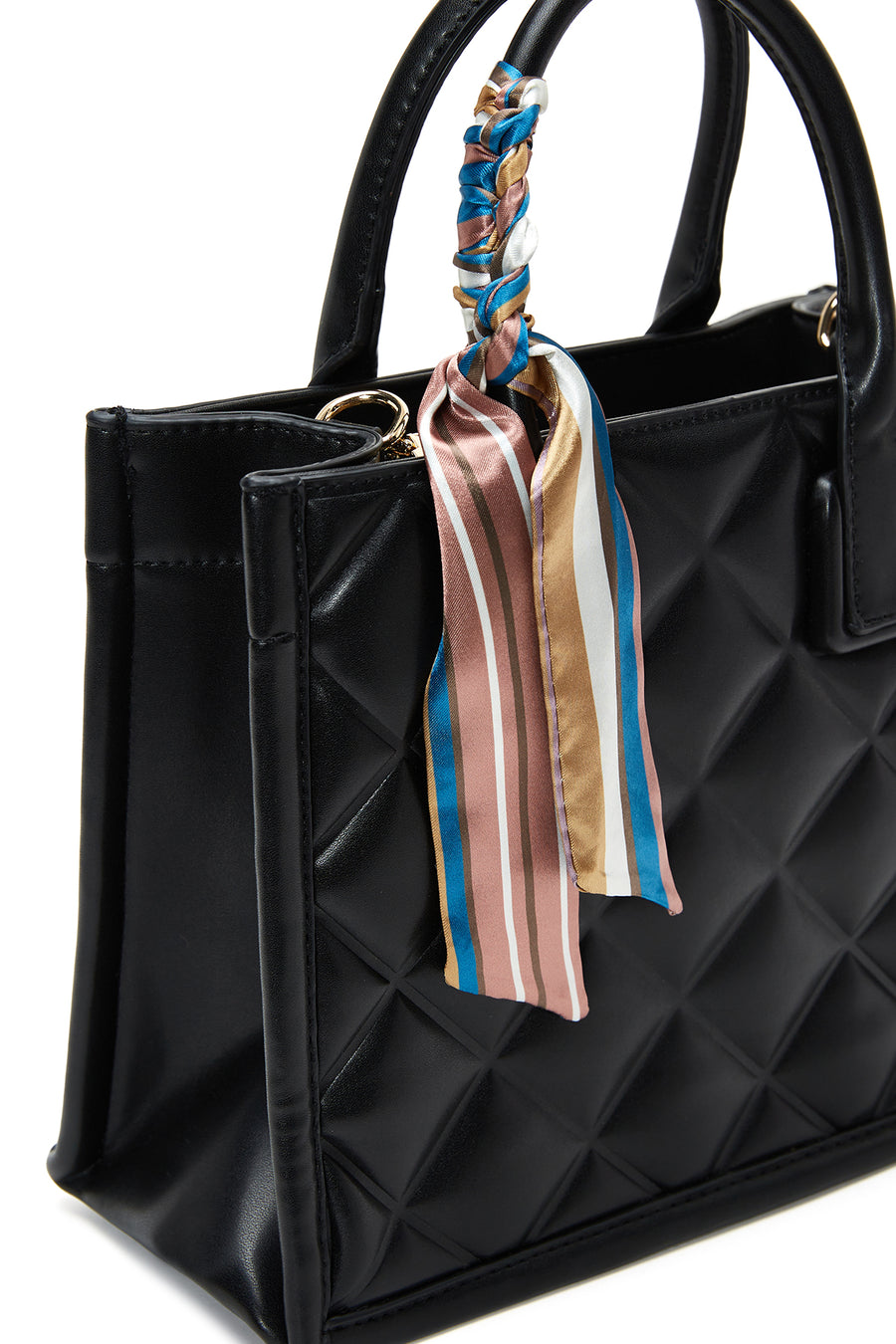 Women's Black Quilted Handbag