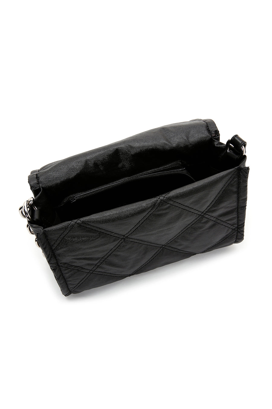 Women's Black Quilted Shoulder Bag