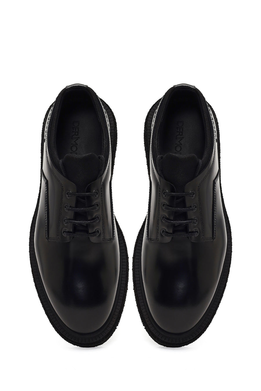 Men's Black Lace-Up Leather Casual Shoes
