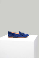 Navy Blue Buckle Women's Leather Shoes | Derimod