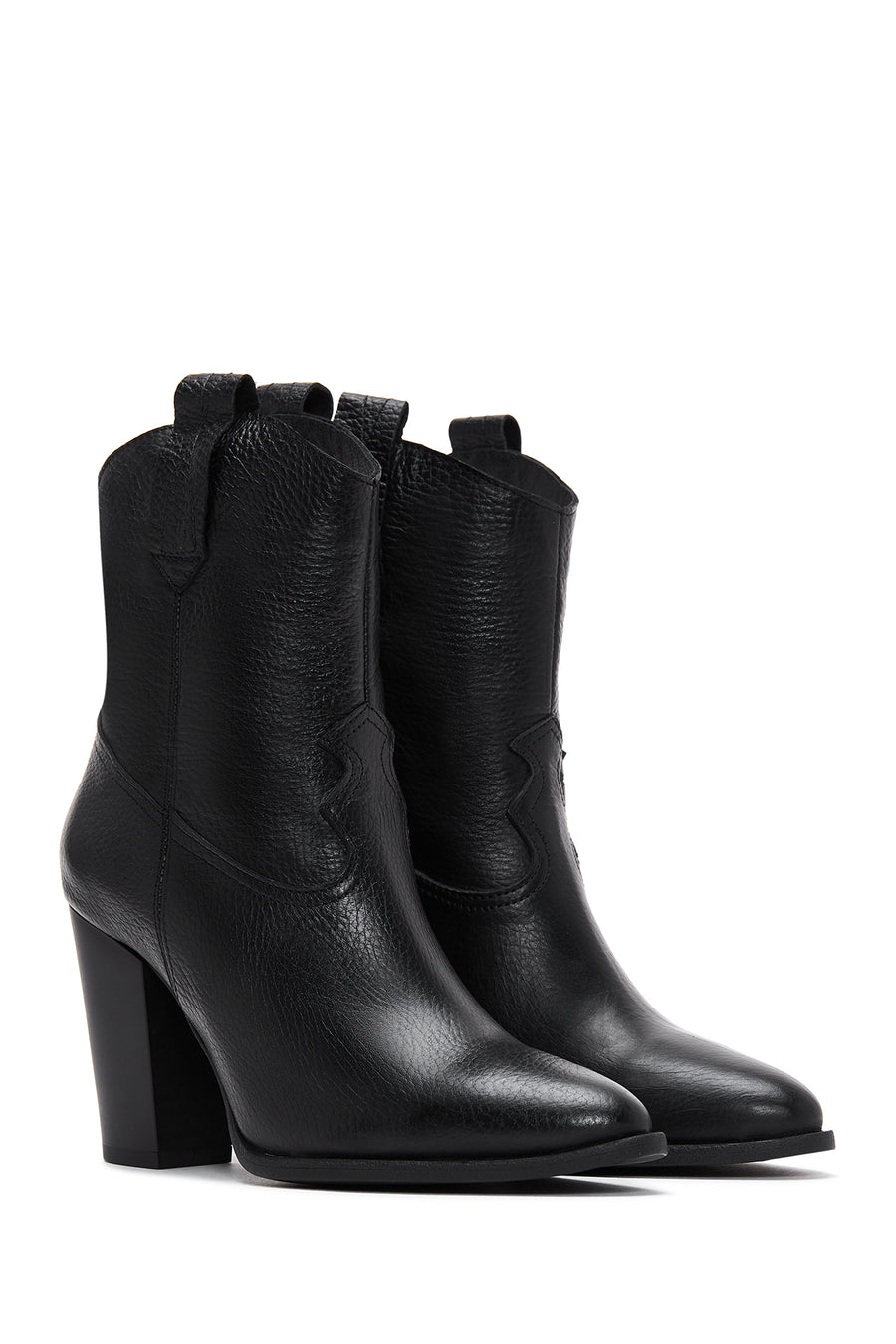 Women's Leather Heeled Cowboy Boots
