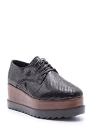 Women's Snakeskin Patterned High-Sole Shoes | Derimod