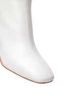 Women's Beige Leather Heeled Classic Boots | Derimod