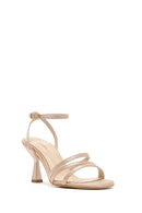Women's Beige Ankle Strap Heeled Sandals | Derimod