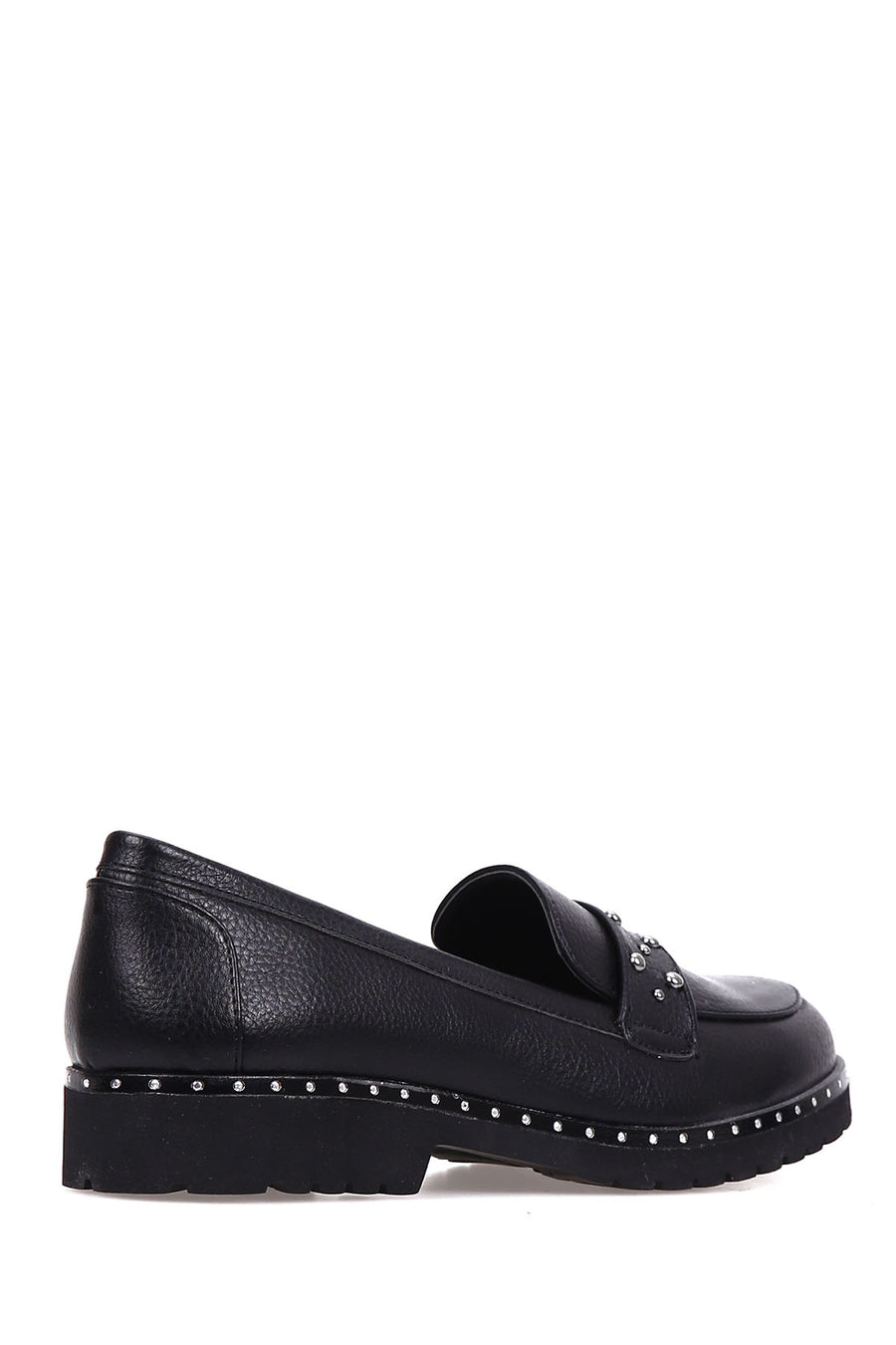 Women's Matte Shoes with Staple Detail