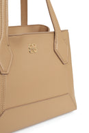 Women's Beige Long Strap Classic Shoulder Bag | Derimod