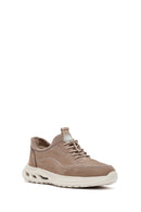 Men's Mink Lace-Up Nubuck Leather Sneaker | Derimod
