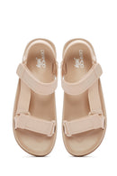 Women's Beige Strappy Thick Soled Jelly Sandals | Derimod