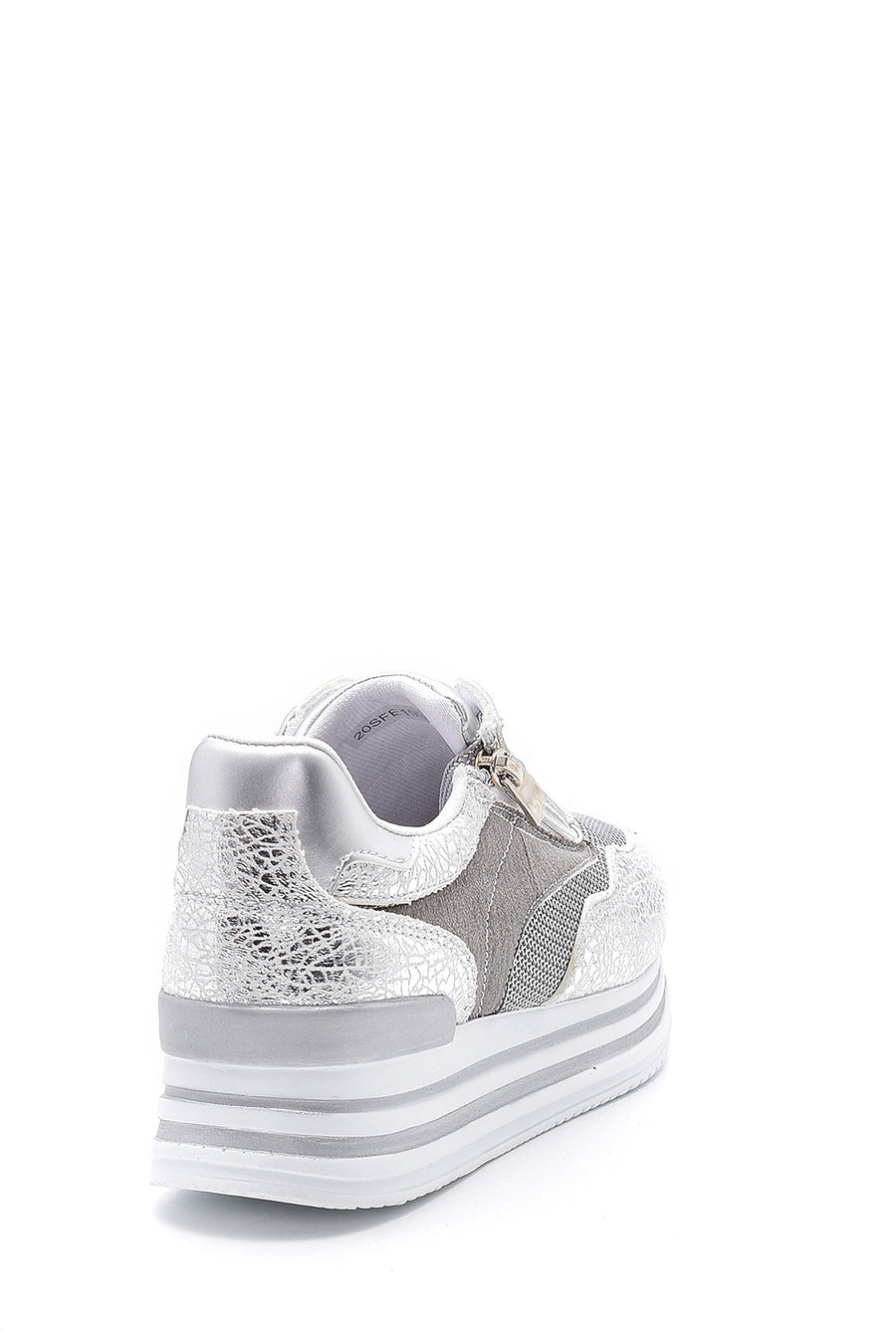 Women's High Sole Zipper Detailed Sneaker