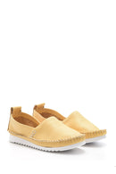 Women's Leather Loafer with Stitching Detail | Derimod