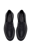Men's Black Leather Loafer | Derimod