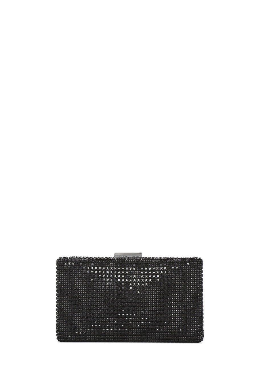 Women's Black Long Strap Stone Mini Clutch Bag