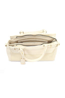 Women's Cream Long Strap Patterned Shoulder Bag | Derimod