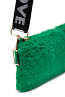 Women's Green Plush Portfolio Bag | Derimod