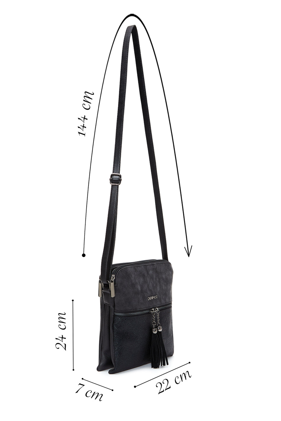 Women's Black Crossbody Bag