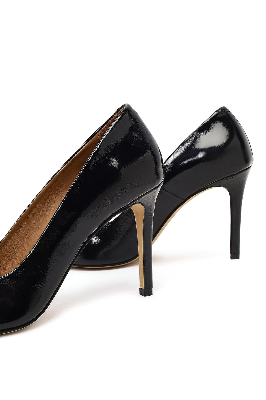 Kadın Siyah İnce Topuklu Deri Stiletto