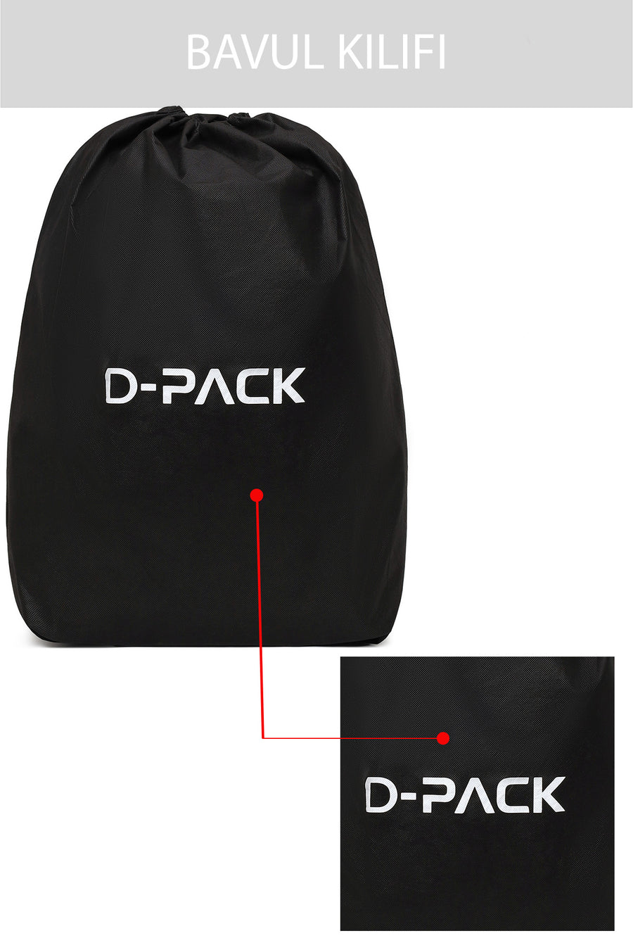 D-Pack Male Black Fabric Mini Suitcase