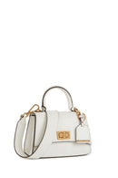 Geox Women's White Ciclaminia Leather Crossbody Bag | Derimod