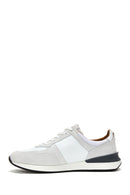Men's Gray Suede Leather Sneaker | Derimod