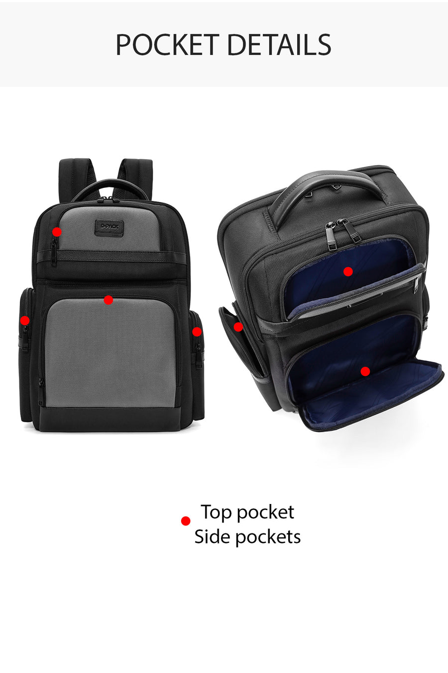 D-Pack Unisex Siyah Kumaş Sırt Çantası