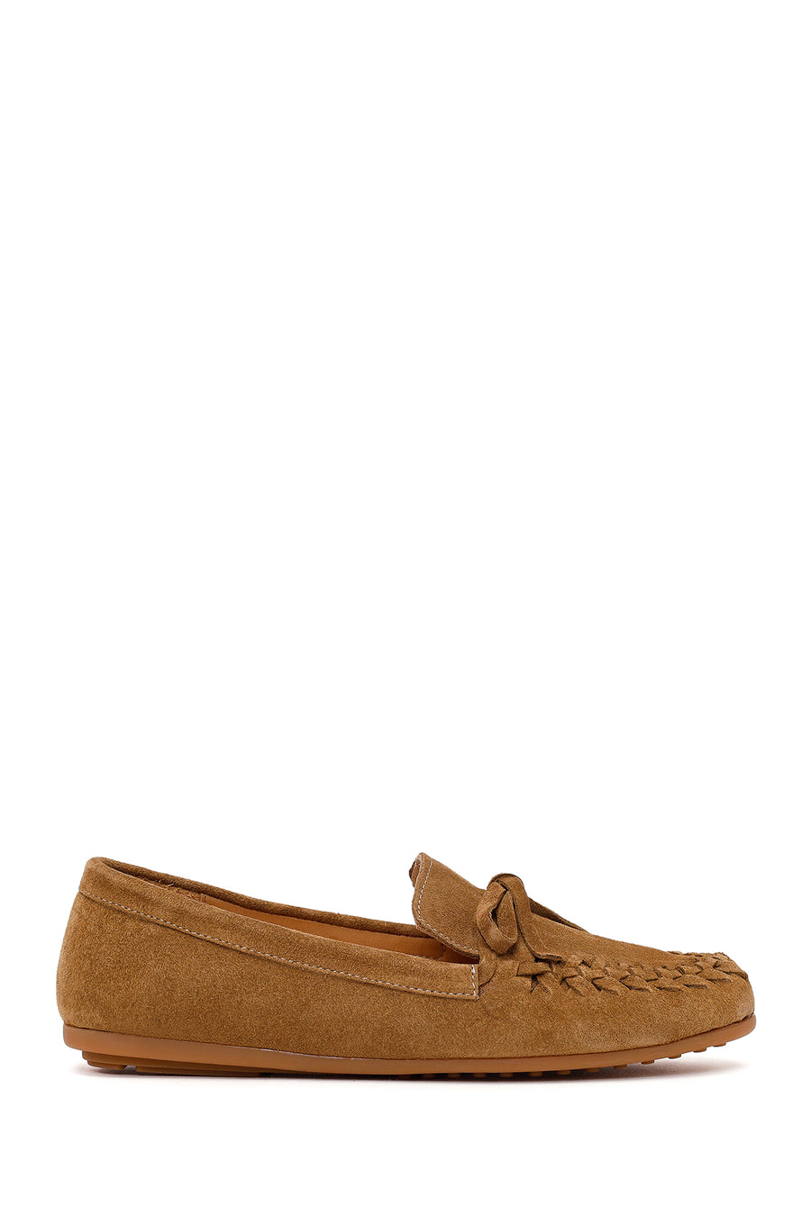 Kadın Taba Süet Deri Loafer 26PFD260510 | Derimod