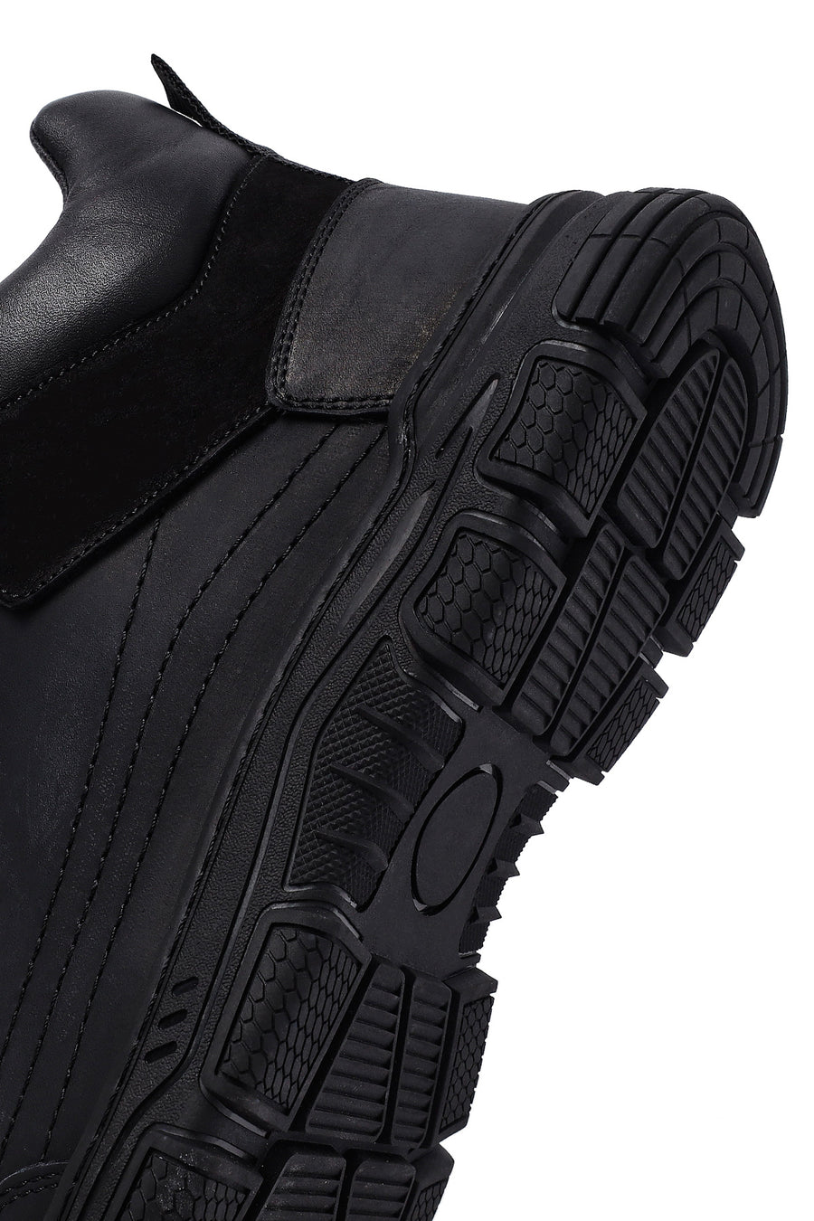 Men's Black Lace-Up Leather Casual Boots