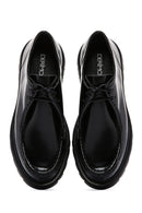 Women's Black Lace-Up Leather Casual Shoes | Derimod