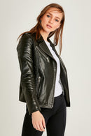 Gigi Women's Leather Jacket | Derimod