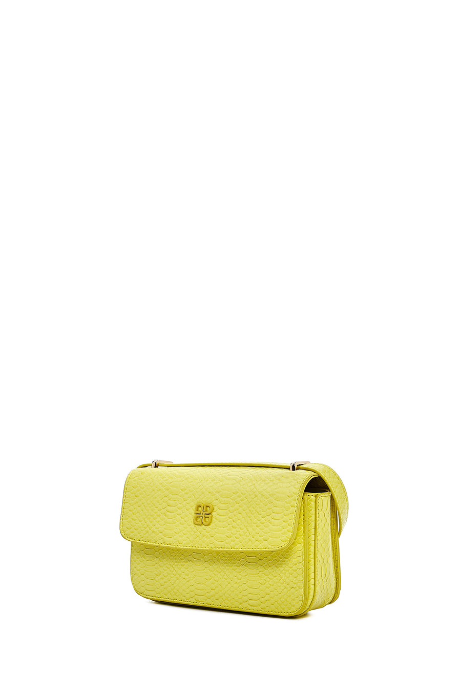 Women's Yellow Printed Long Strap Crossbody Bag
