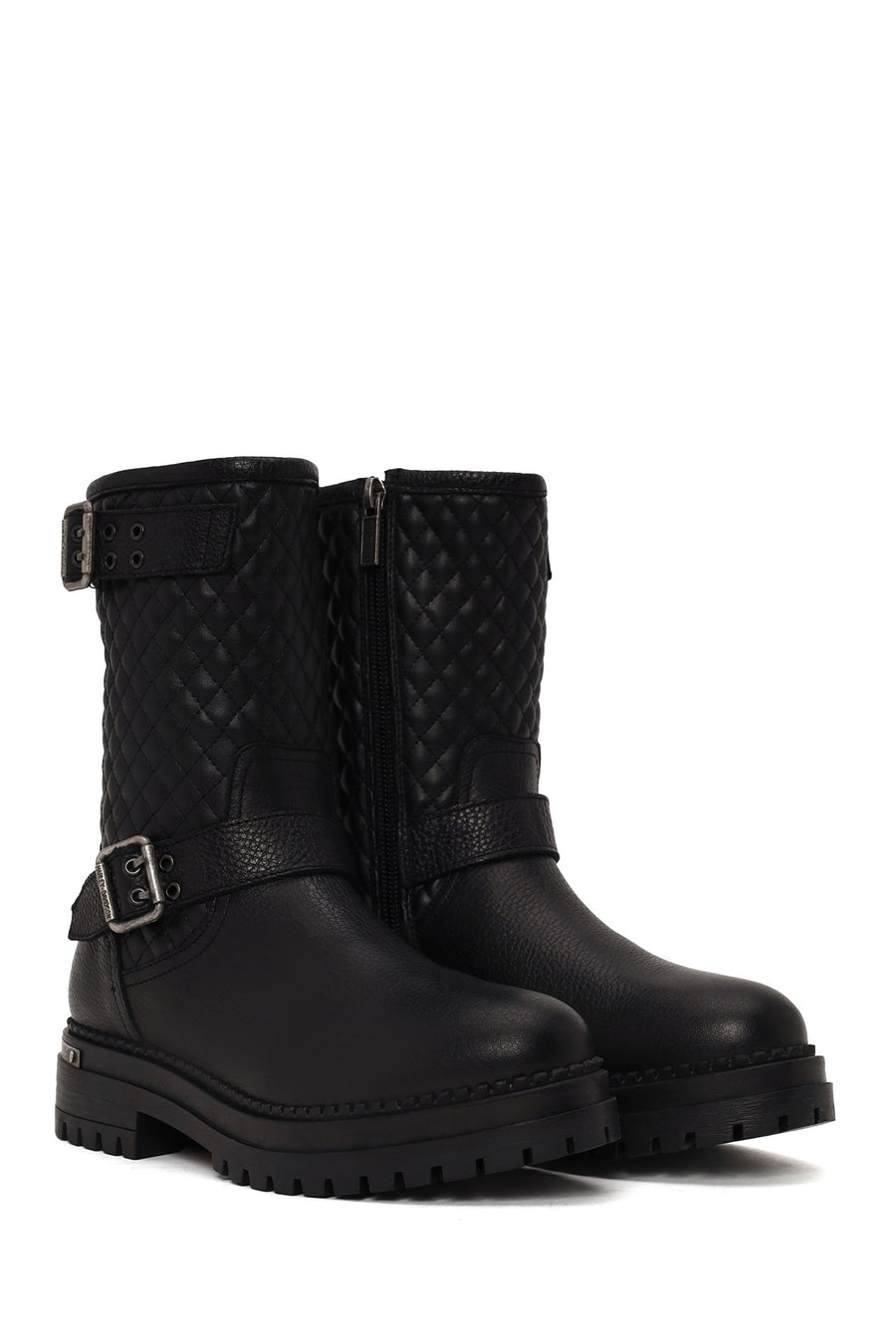 Harley Davidson Woman Black Joel Zip Closure Leather Boot